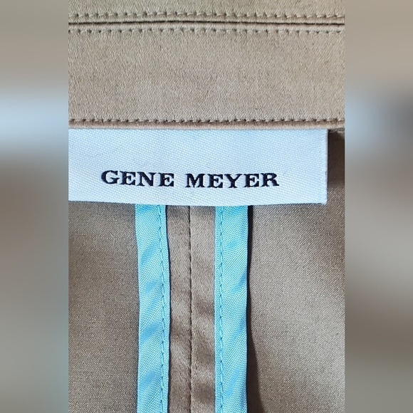 Gene Meyer Women's Classic Olive Green Stretch Fitted Blazer Jacket Size Small - Picture 5 of 7